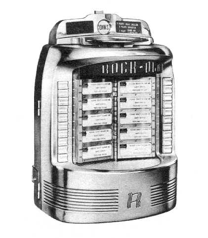 picture of 1957 Luncheonette style Rockola personal jukebox