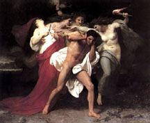 Twangless man tormented by furies